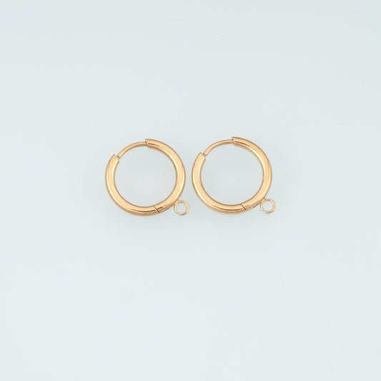 14K Gold Huggie Hoop Earrings for Jewelry Making