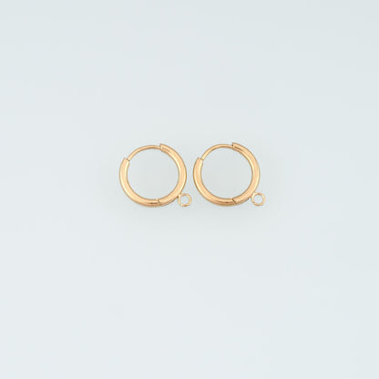 A Pair Stainless Steel Hoop Earrings, 14K Gold Filled Waterproof Never Fade Huggie Hoops,Everyday DIY Jewelry Ear Stack Jewel