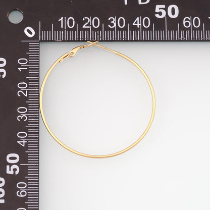 A Pair Stainless Steel Hoop Earring Findings, 14K Gold Filled Waterproof Never Fade Huggie Hoops,Everyday DIY Jewelry Ear Sta