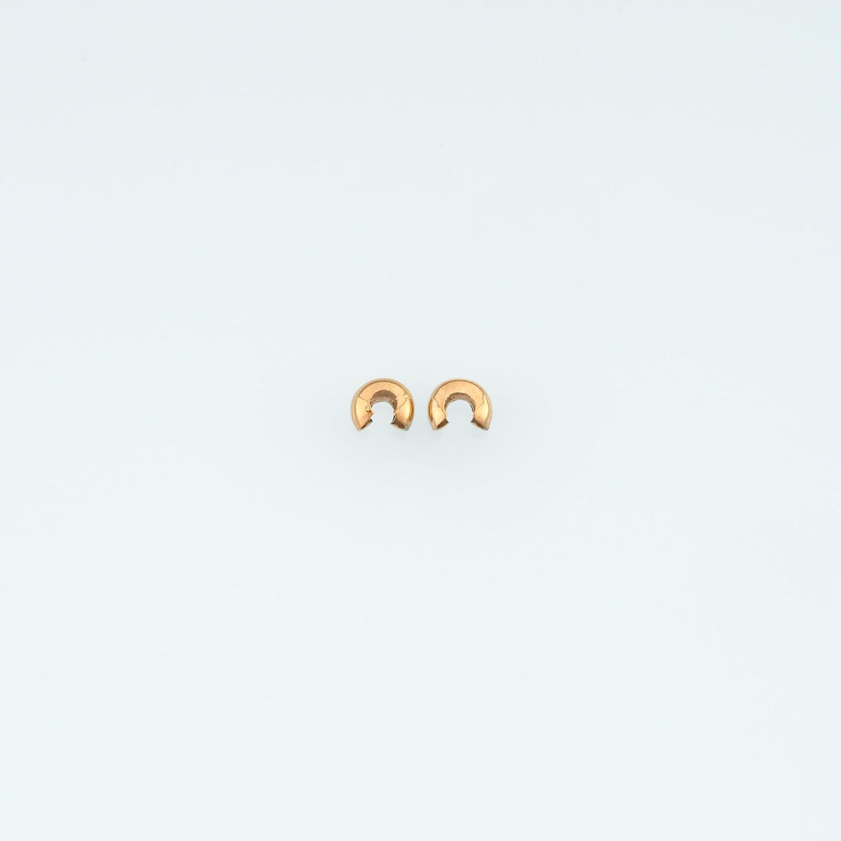 14K Gold Crimp 7 mm, 6.5 mm for Jewelry Making