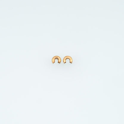 14K Gold Crimp 7 mm, 6.5 mm for Jewelry Making