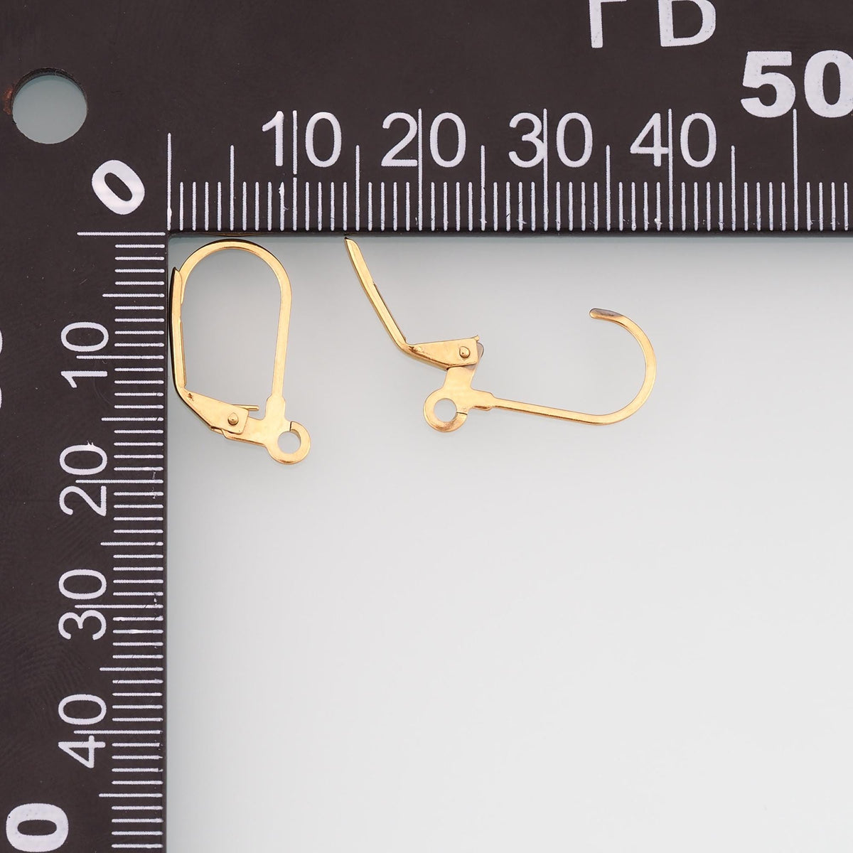 A Pair Stainless Steel French Leverback Ear Wire, 14K Gold Filled Waterproof Never Fade Huggie Hoops,Everyday DIY Jewelry Ear