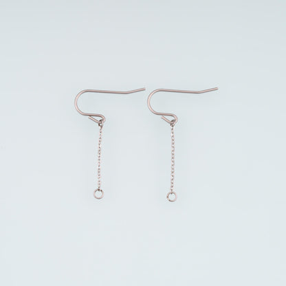 A Pair Stainless Steel Chain Ear Hooks, 14K Gold Filled Waterproof Never Fade,Everyday DIY Jewelry Ear Stack Jewelry