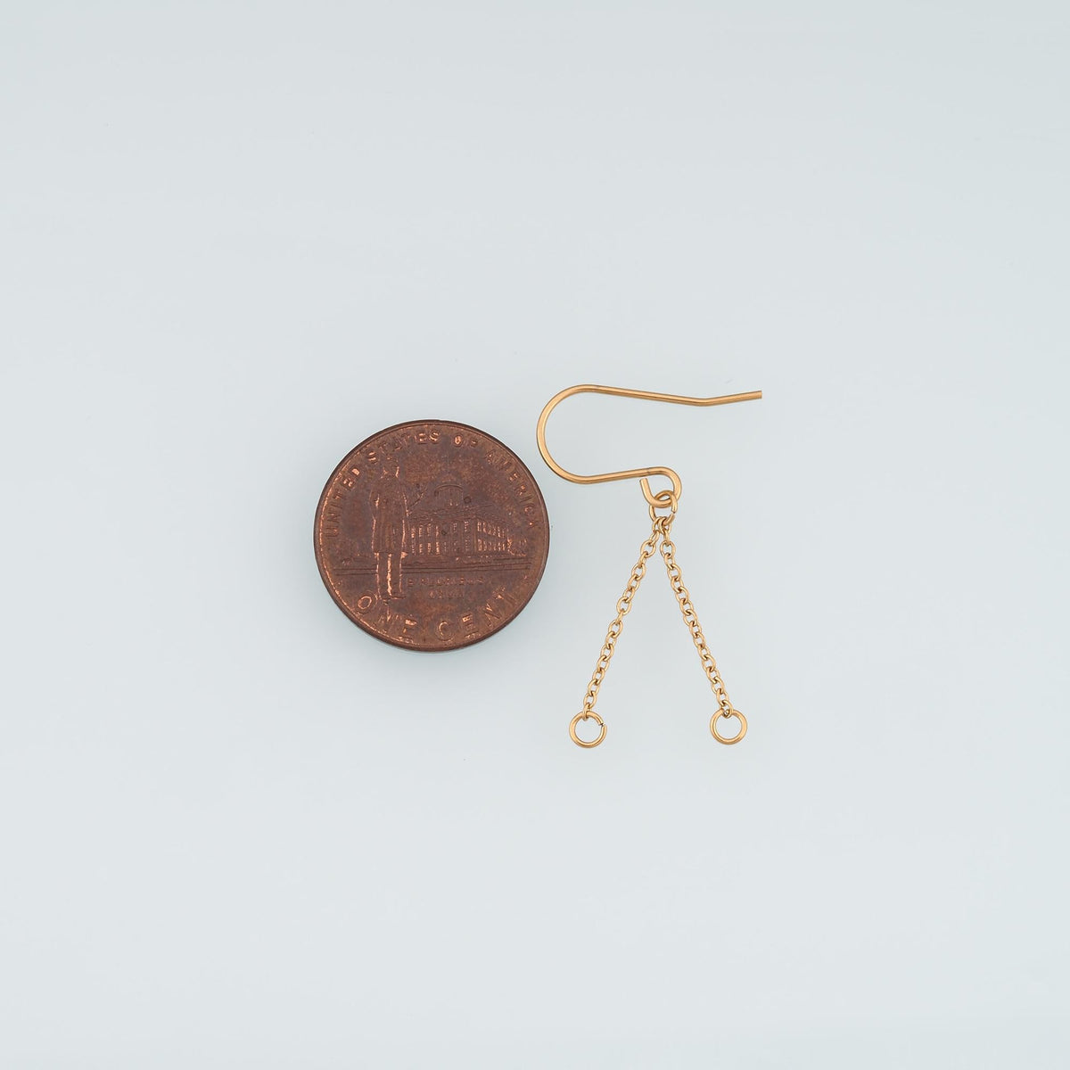 A Pair Stainless Steel Chain Ear Hooks, 14K Gold Filled Waterproof Never Fade,Everyday DIY Jewelry Ear Stack Jewelry