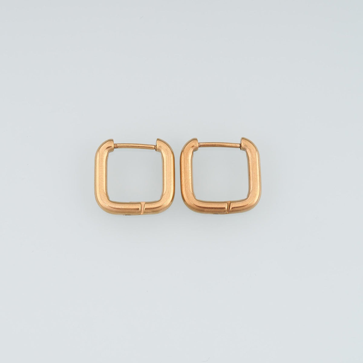 14K Gold Square Huggie Hoop Earrings for Jewelry Making