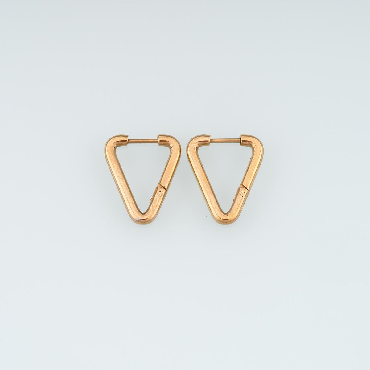 A Pair Stainless Steel Triangle Huggie Hoop Earring, 14K Gold Filled Waterproof Never Fade,Everyday DIY Jewelry Ear Stack