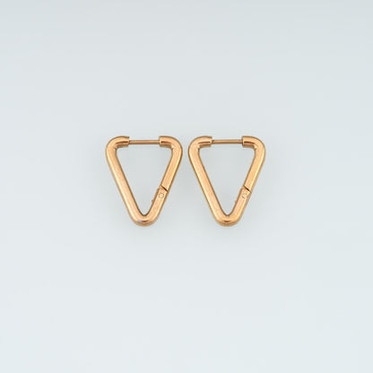 A Pair Stainless Steel Triangle Huggie Hoop Earring, 14K Gold Filled Waterproof Never Fade,Everyday DIY Jewelry Ear Stack