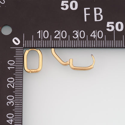 A Pair Stainless Steel Geometry Huggie Hoop Earring, 14K Gold Filled Waterproof Never Fade,Everyday DIY Jewelry Ear Stack