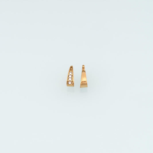 Stainless Steel CZ Melon Seed Buckle, 14K Gold Filled Waterproof Never Fade,DIY Necklace Bracelet Findings Supplies