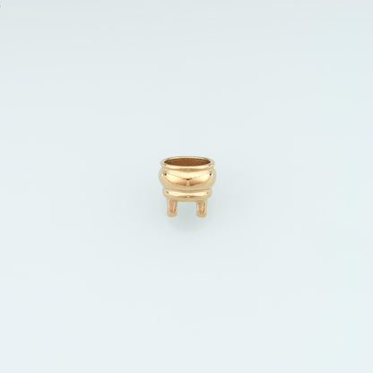 14K Gold End Component for Jewelry Making