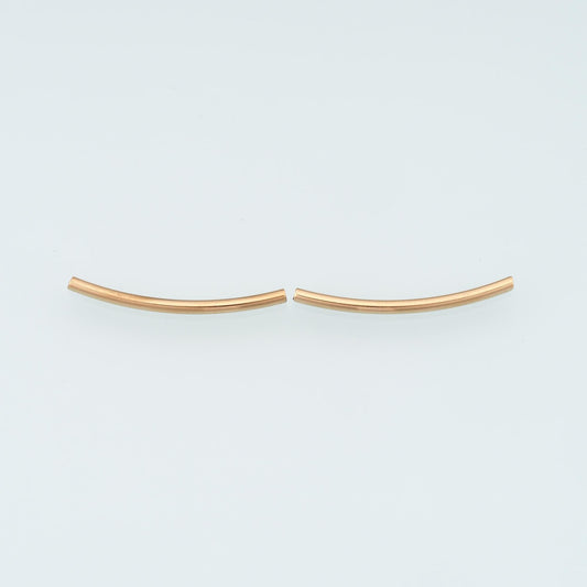 Stainless Steel Curved Bar Spacer Beads, 14K Gold Filled Waterproof Spacer Beads,DIY Necklace Bracelet Findings Supplies