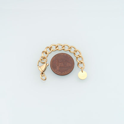 Stainless Lobster Clasp Adjustable Extender Chain ,14k Gold Filled Waterproof Tarnish Findings,DIY Necklace Bracelet Findings