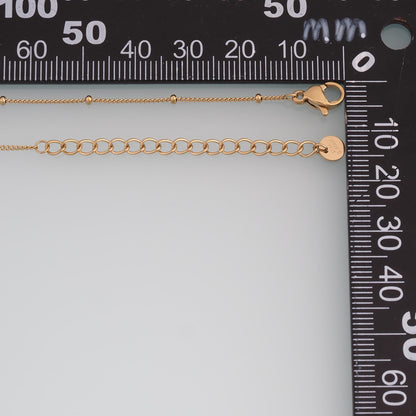 Round Bead Necklace, 14K Gold Filled Waterproof Non Tarnish Necklace,DIY Everyday Layering Necklace