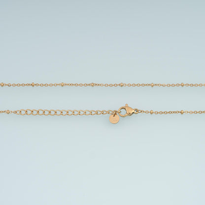 Round Bead Necklace, 14K Gold Filled Waterproof Non Tarnish Necklace,DIY Everyday Layering Necklace