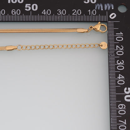 Flat Snake Necklace, 14K Gold Filled Waterproof Non Tarnish Necklace,DIY Everyday Layering Necklace