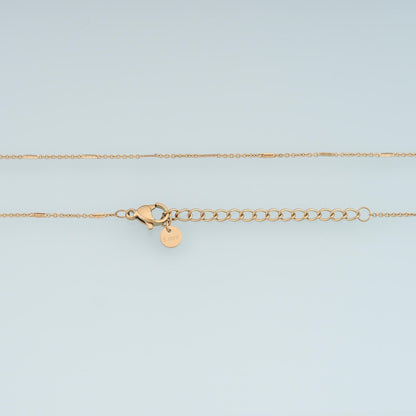 Thin Rectangle Necklace,14K Gold Filled Waterproof Non Tarnish Necklace,DIY Everyday Layering Necklace