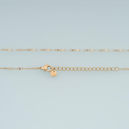 Fine Infinity Link Necklace,14K Gold Filled Waterproof Non Tarnish Necklace,DIY Everyday Layering Necklace
