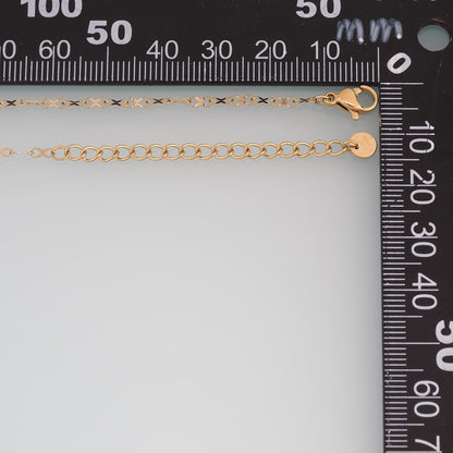 Fine Infinity Link Necklace,14K Gold Filled Waterproof Non Tarnish Necklace,DIY Everyday Layering Necklace