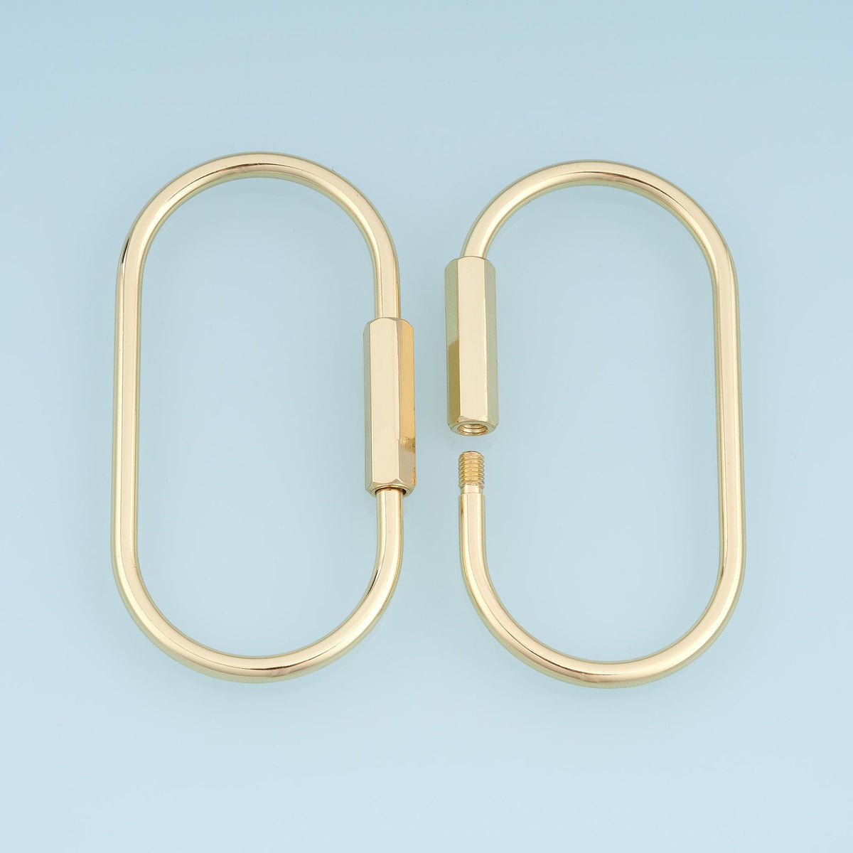 18K Gold Filled Oval Clasp 31 mm, 34 mm for Jewelry Making
