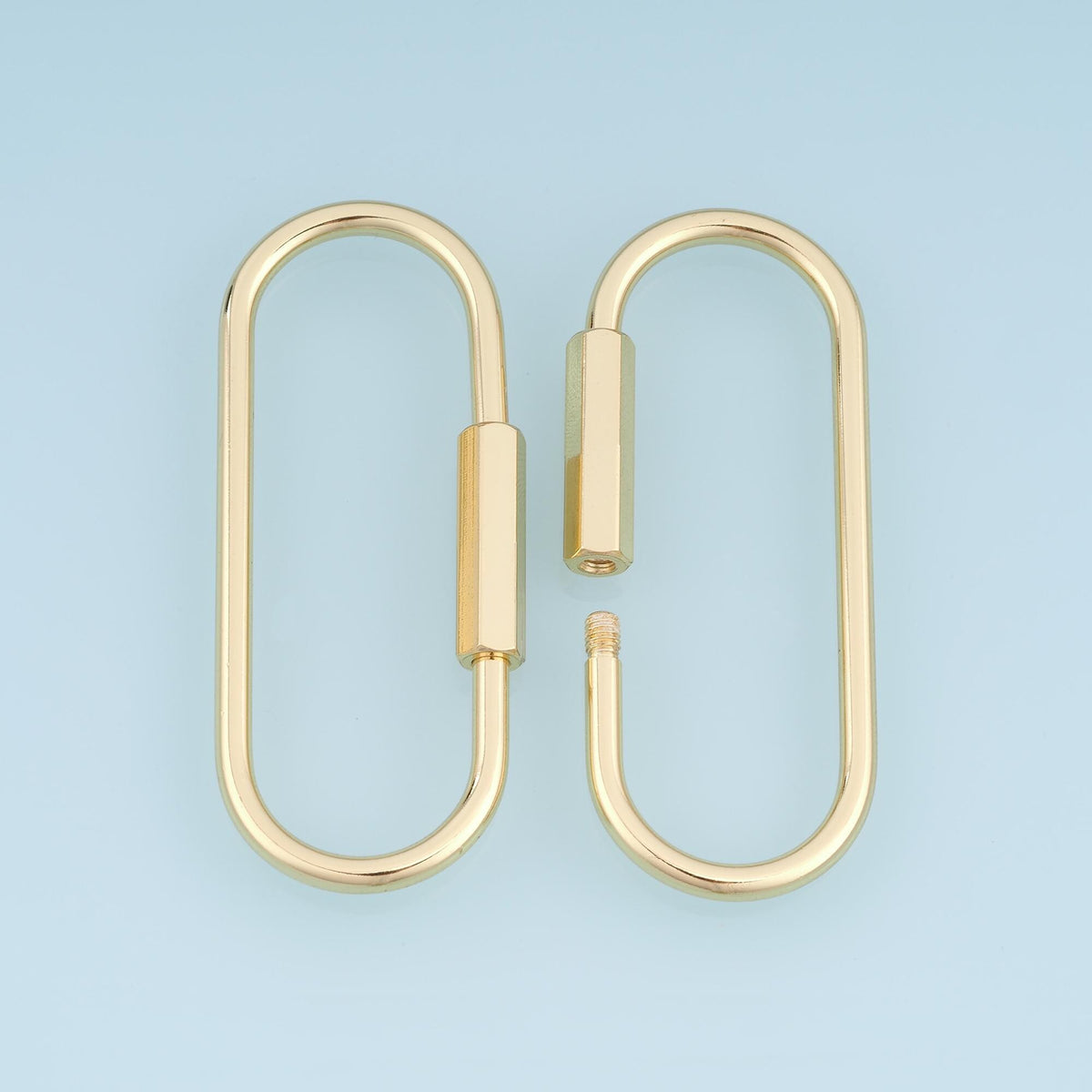 18K Gold Filled Oval Clasp 31 mm, 34 mm for Jewelry Making