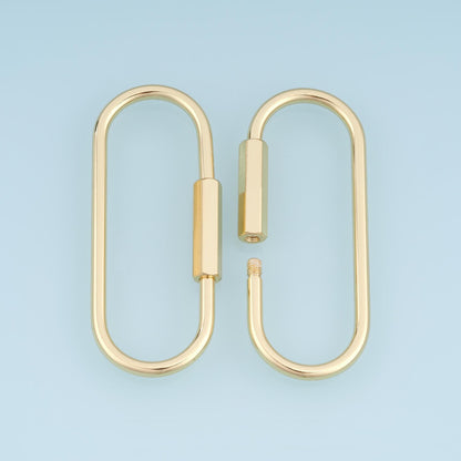 18K Gold Filled Oval Clasp 31 mm, 34 mm for Jewelry Making