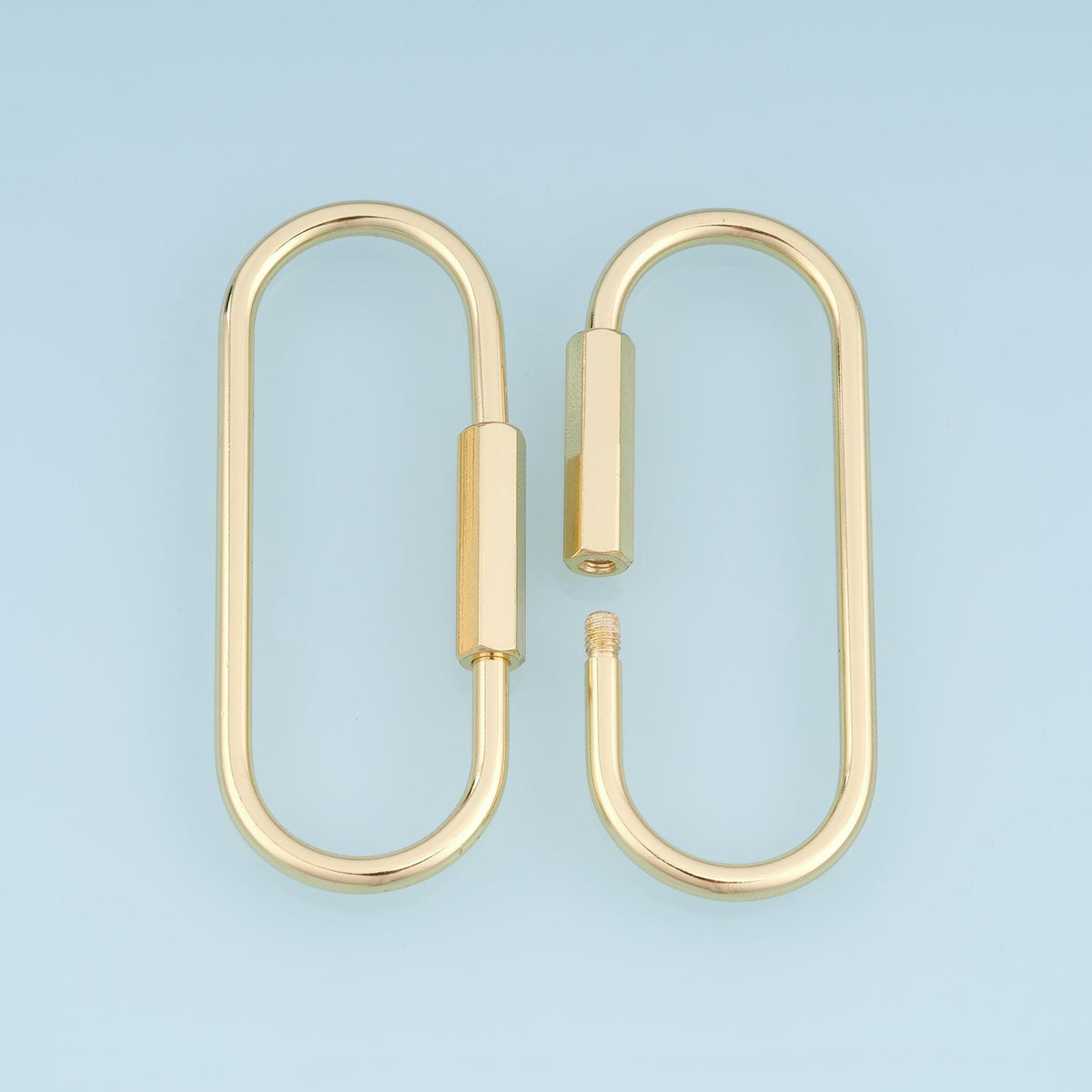 18K Gold Filled Oval Clasp 31 mm, 34 mm for Jewelry Making
