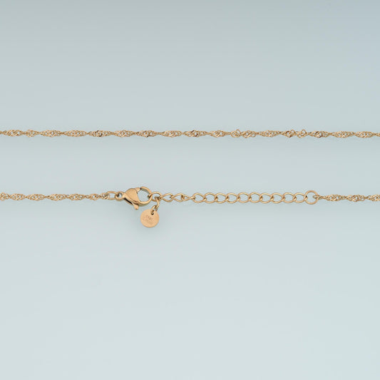 Rope Link Chain Necklace,14K Gold Filled Waterproof Non Tarnish Necklace,DIY Everyday Layering Necklace