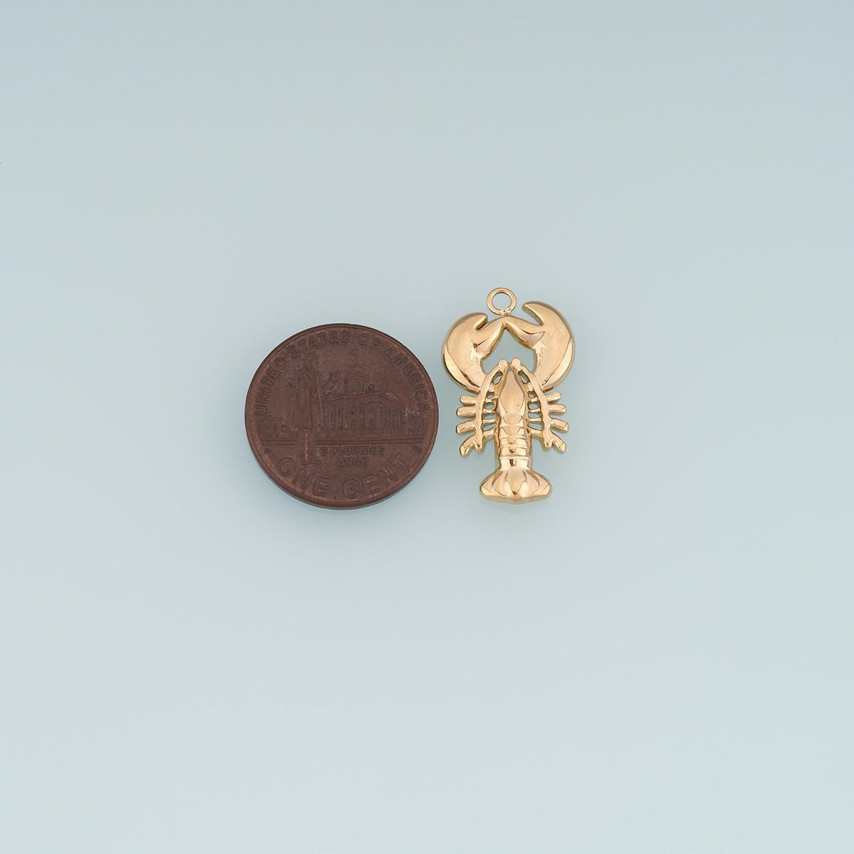 Lobster Pendant,14K Gold Filled Ocean Getaway Style DIY Charm for Necklace Bracelet Making