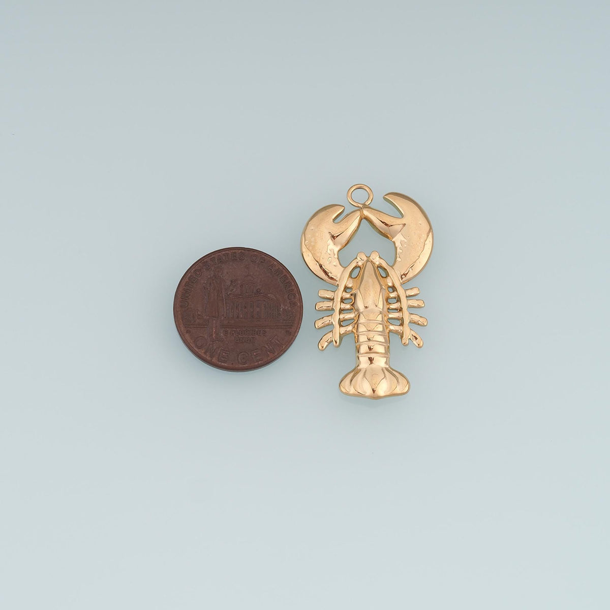 Lobster Pendant,14K Gold Filled Ocean Getaway Style DIY Charm for Necklace Bracelet Making