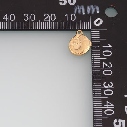 Bas-Relief Koi Pendant,14K Gold Filled Good Luck Charm DIY Charm for Necklace Bracelet Making