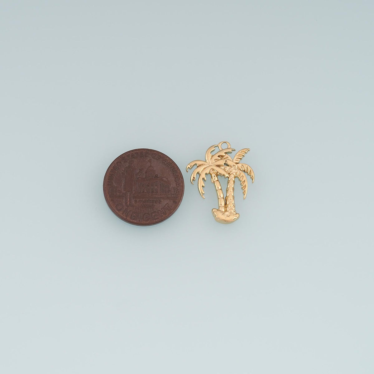 14K Gold Tree Charm Pendant for Jewelry Making