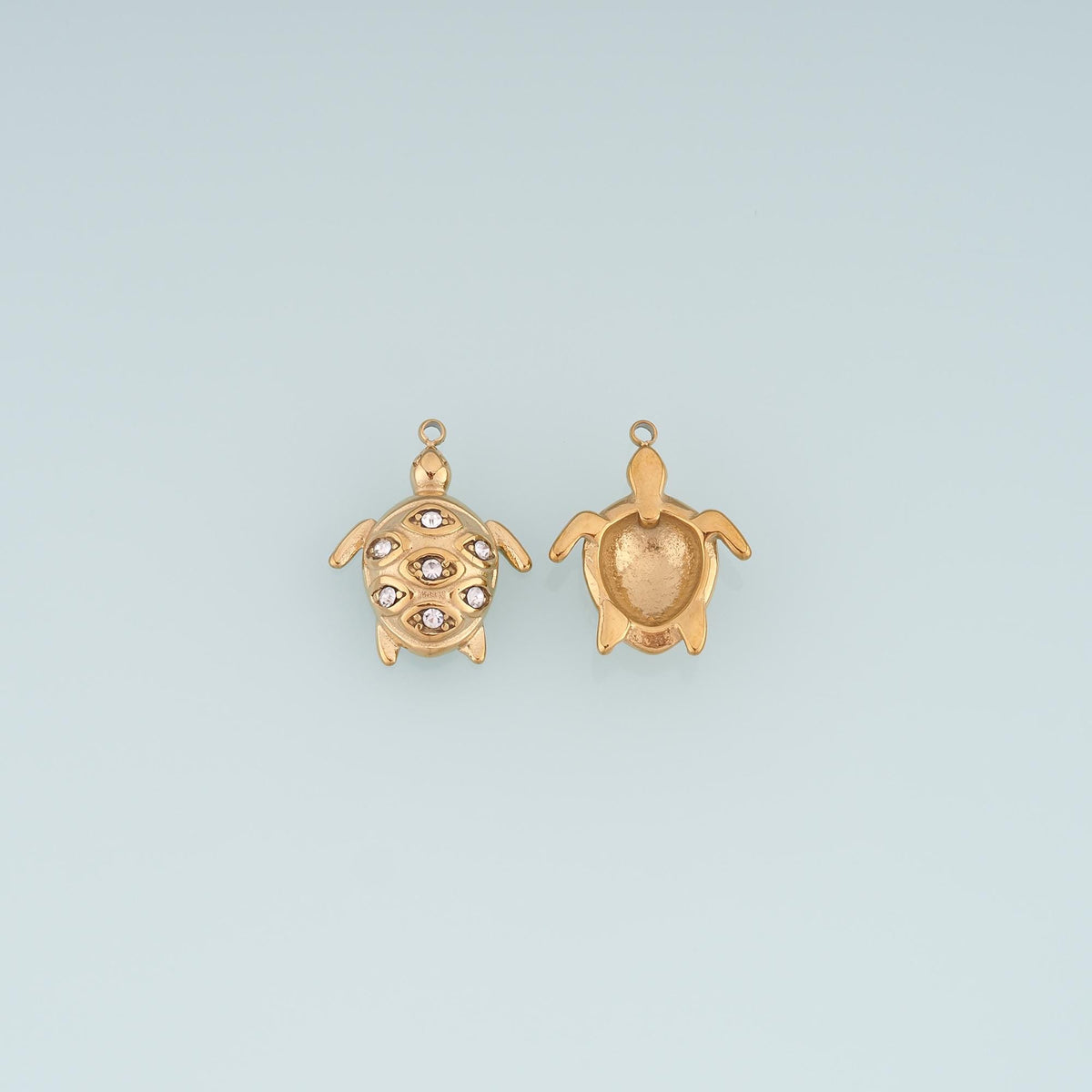 CZ Sea Turtle Pendant,14K Gold Filled Ocean Beach Charm DIY Charm for Necklace Bracelet Making