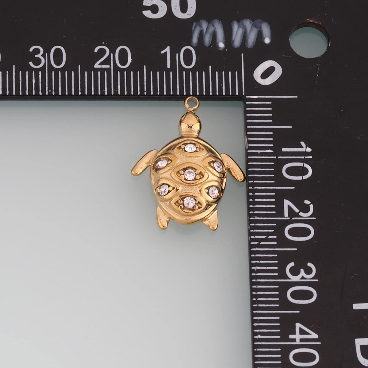 CZ Sea Turtle Pendant,14K Gold Filled Ocean Beach Charm DIY Charm for Necklace Bracelet Making