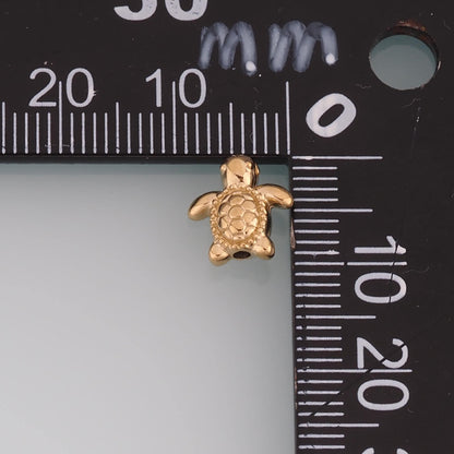 Turtle Spacer Beads Pendant,14K Gold Filled Spacer Beads Charm DIY Charm for Necklace Bracelet Making