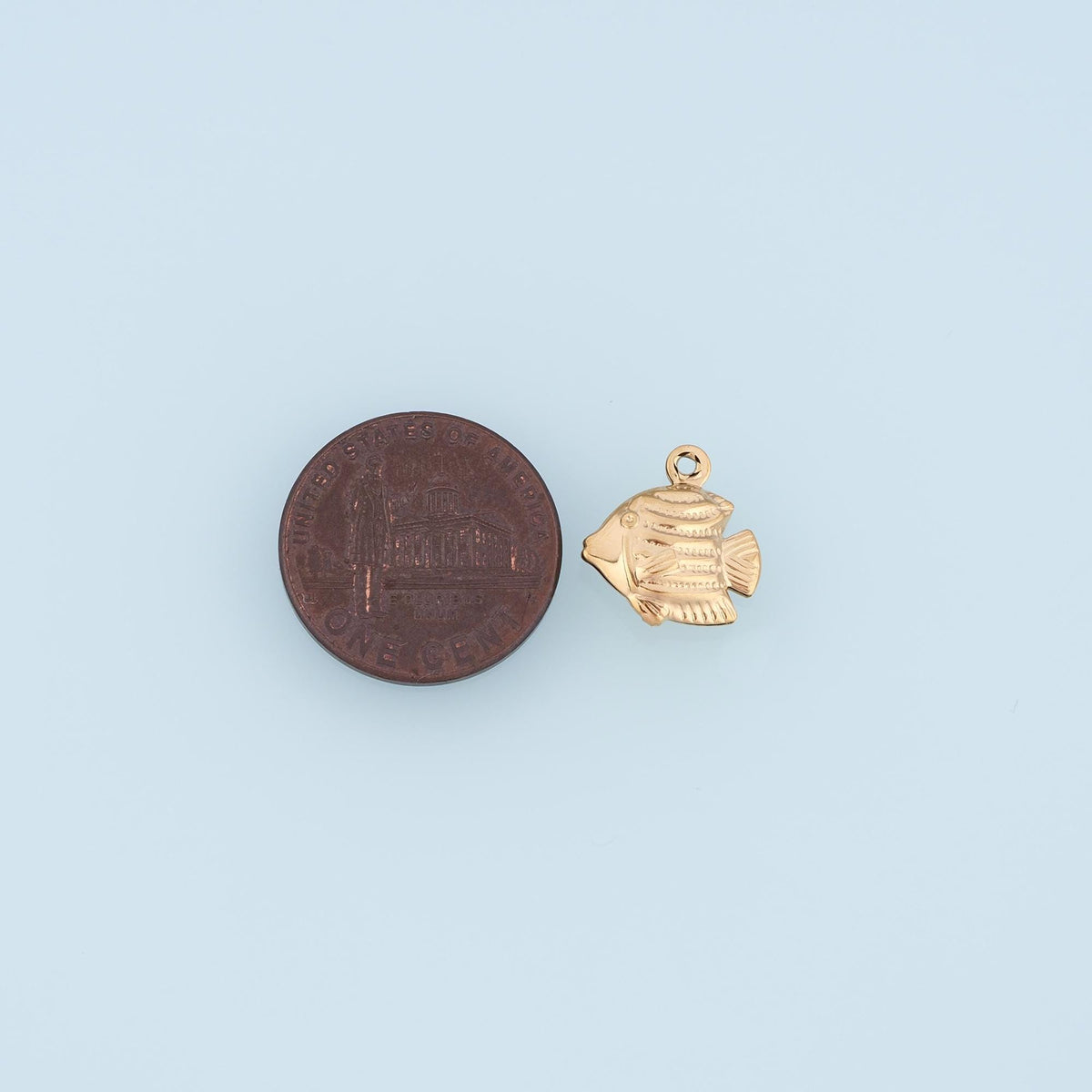 Coral Fish Pendant,14K Gold Filled Hawaii Vacation Charm DIY Charm for Necklace Bracelet Making