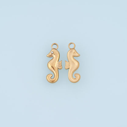 CZ Seahorse Pendant,14K Gold Filled Ocean Charm DIY Charm for Necklace Bracelet Making