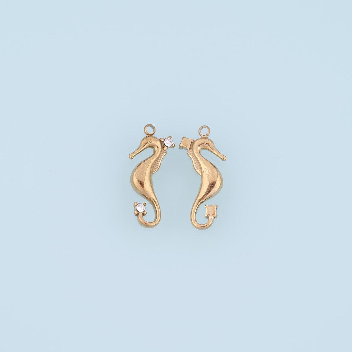 CZ Seahorse Pendant,14K Gold Filled Summer Ocean Charm DIY Charm for Necklace Bracelet Making