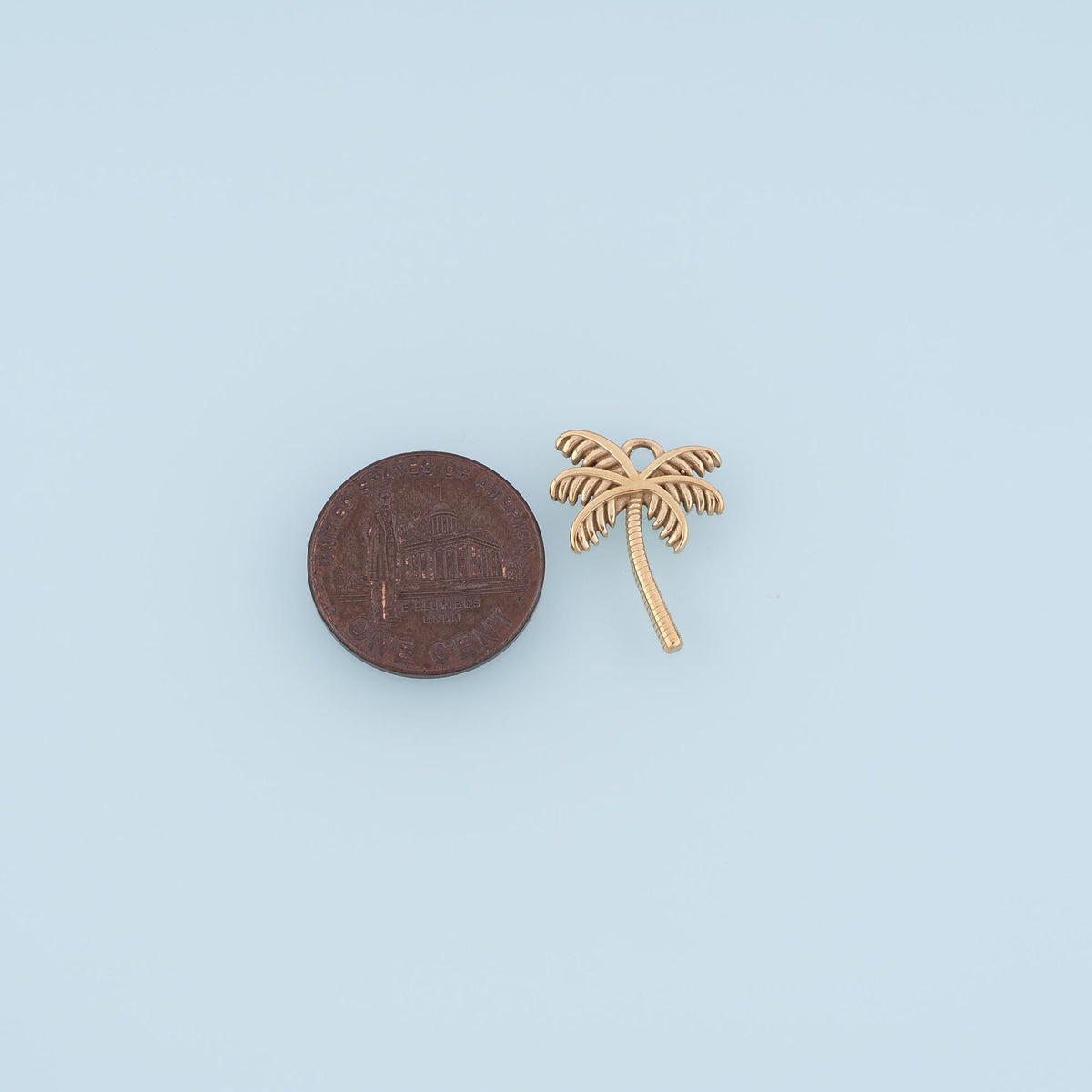 Cutout Coconut Tree Pendant,14K Gold Filled Beach Vacation Charm DIY Charm for Necklace Bracelet Making
