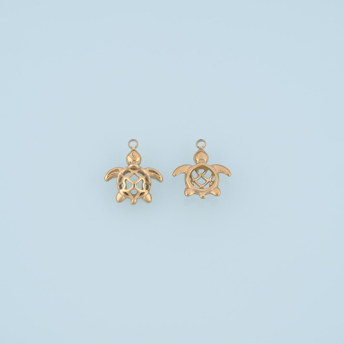 Cutout Turtle Pendant,14K Gold Ocean Beach Charm DIY Charm for Necklace Bracelet Making