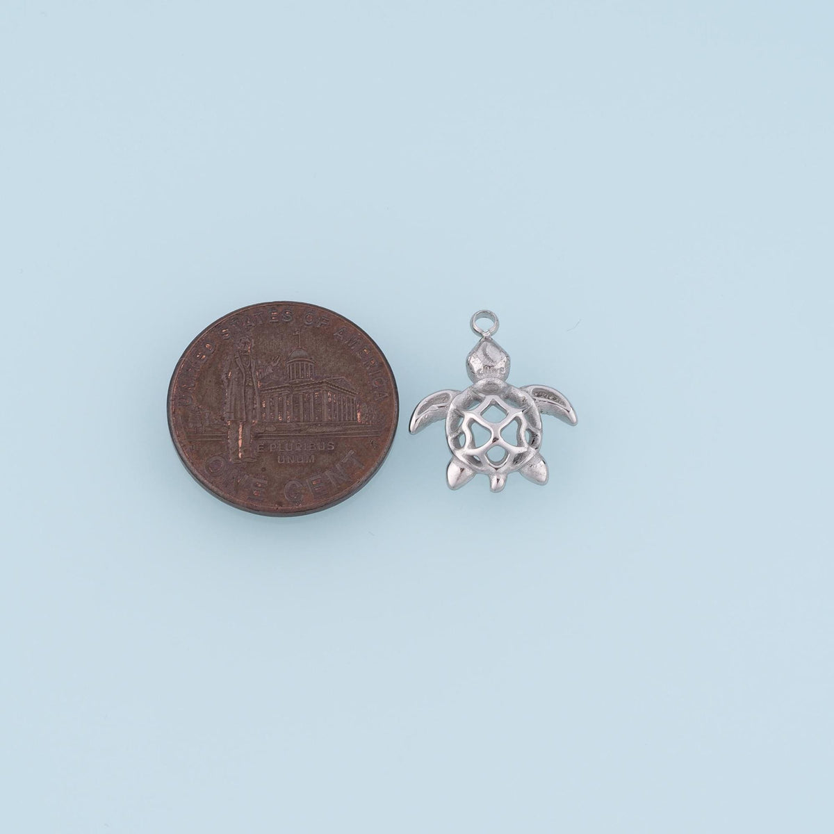 Cutout Turtle Pendant,14K Gold Ocean Beach Charm DIY Charm for Necklace Bracelet Making