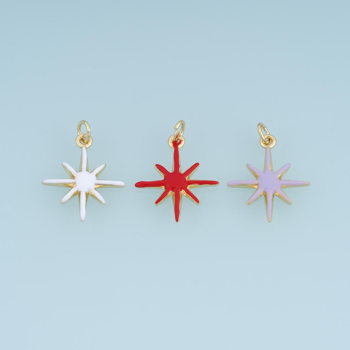 18K Gold Filled Enamel Charm Pendant for Jewelry Making