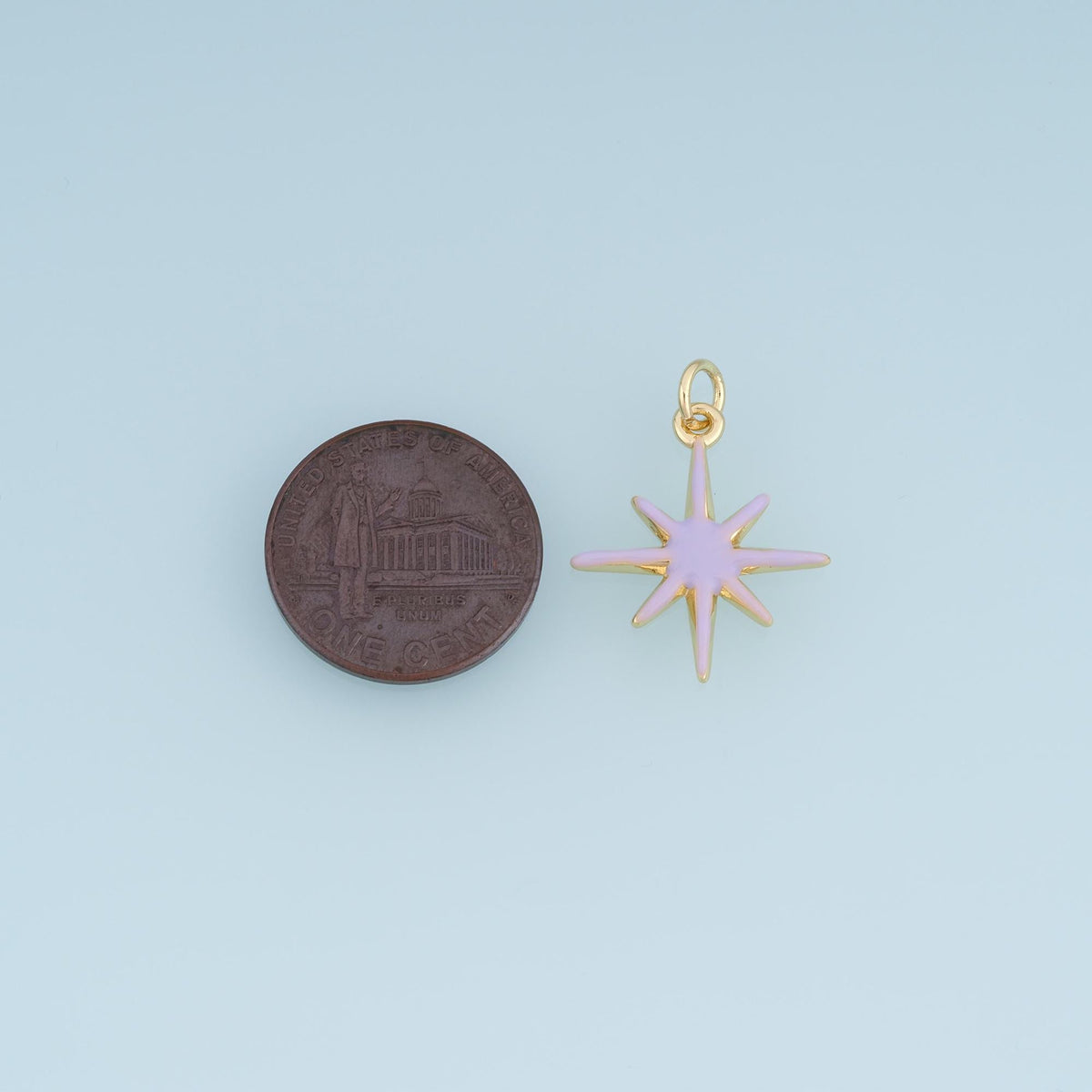 18K Gold Filled Enamel Charm Pendant for Jewelry Making