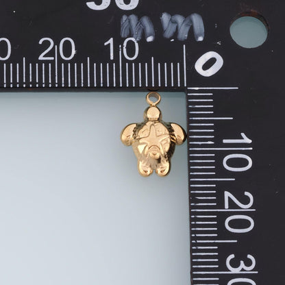 Starfish Sea Turtle Pendant,14K Gold Beach Ocean Charm DIY Charm for Necklace Bracelet Making