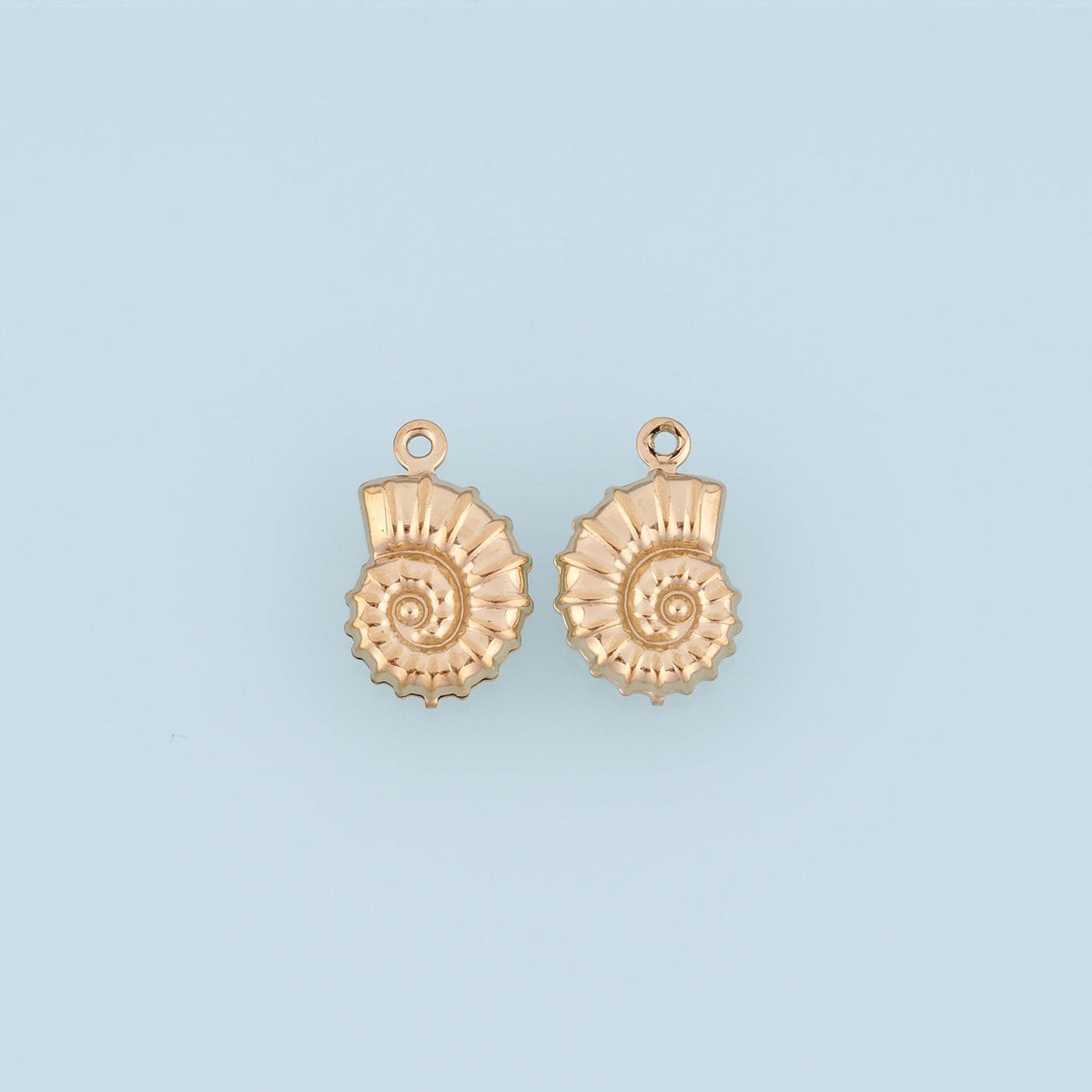 Nautilus Pendant,14K Gold Sea Life Charm DIY Charm for Necklace Bracelet Making
