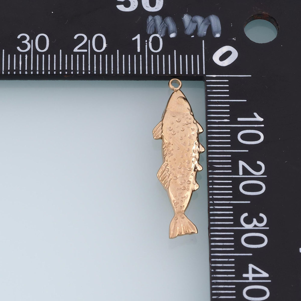 Salmon Pendant,14K Gold Ocean Animal Charm DIY Charm for Necklace Bracelet Making