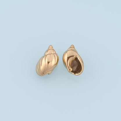 Conch Pendant,14K Gold Beach Charm DIY Charm for Necklace Bracelet Making