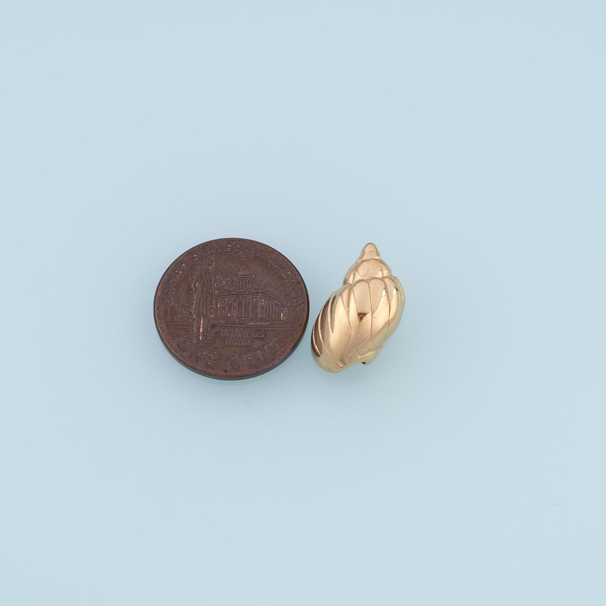 Conch Pendant,14K Gold Beach Charm DIY Charm for Necklace Bracelet Making