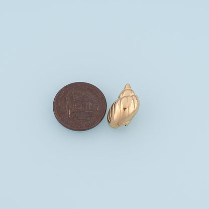 Conch Pendant,14K Gold Beach Charm DIY Charm for Necklace Bracelet Making