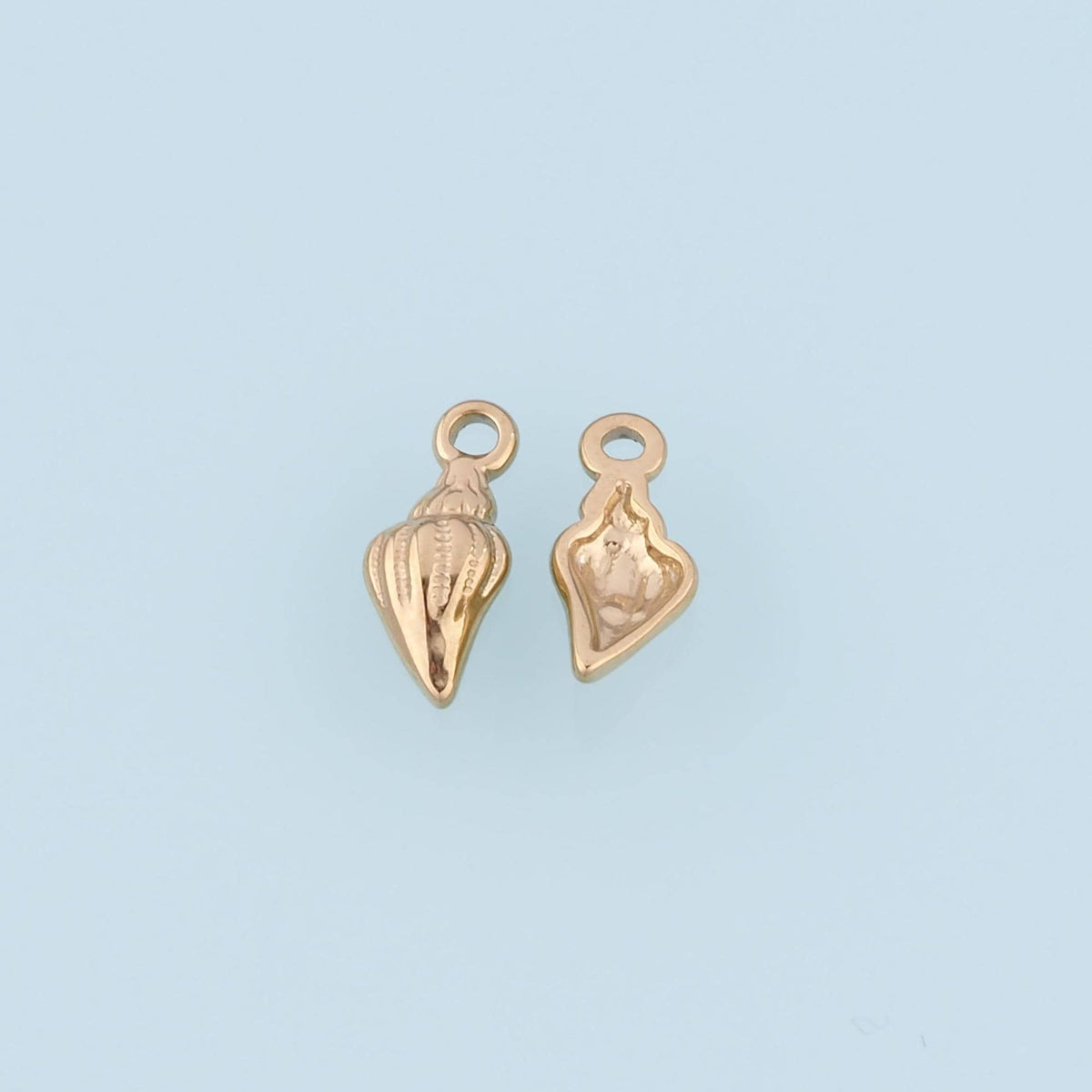 Conch Shell Pendant,14K Gold Beach Charm DIY Charm for Necklace Bracelet Making