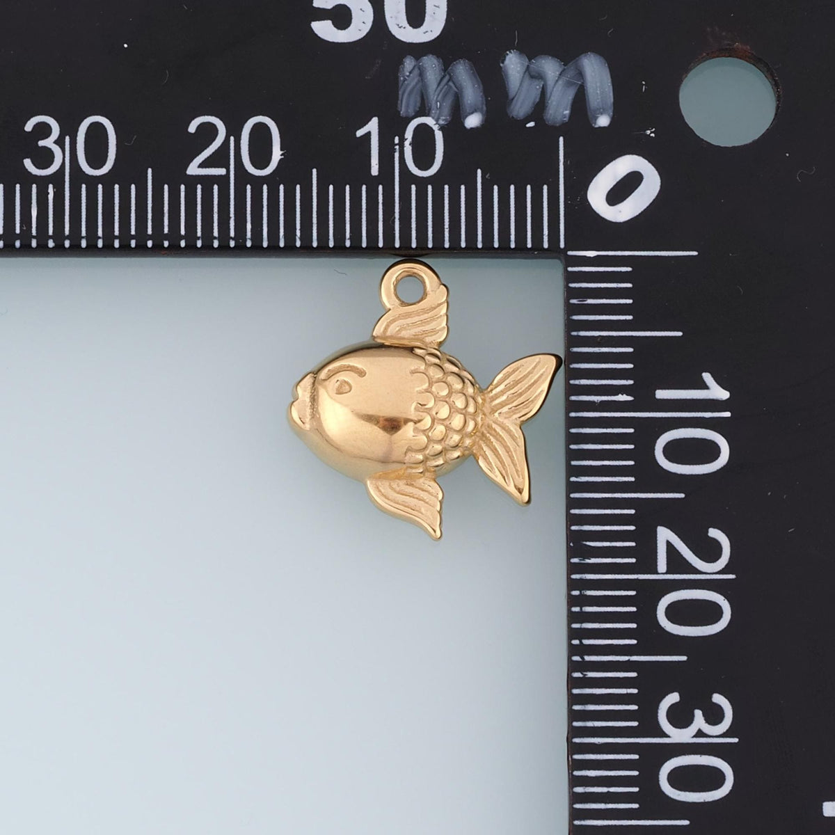 Bubble Goldfish Pendant,14K Gold Cute Pets Charm DIY Charm for Necklace Bracelet Making